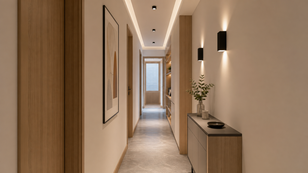1.4m Wide Hallway Renovation Tips: Lighting, Flooring and Clean Circulation