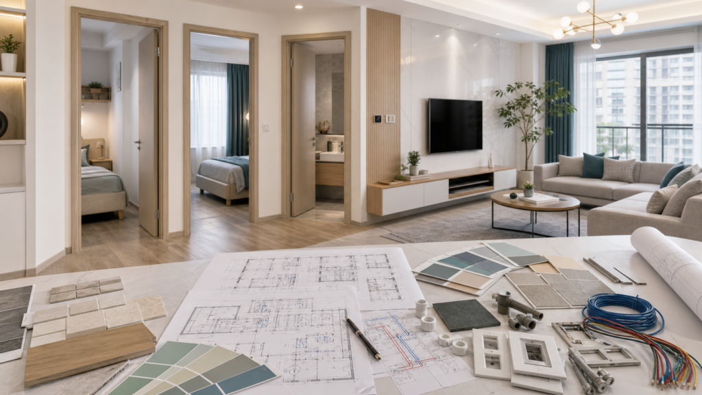 125 sqm Three-Bedroom Two-Bath Renovation: Layout, MEP and Contractor Tips