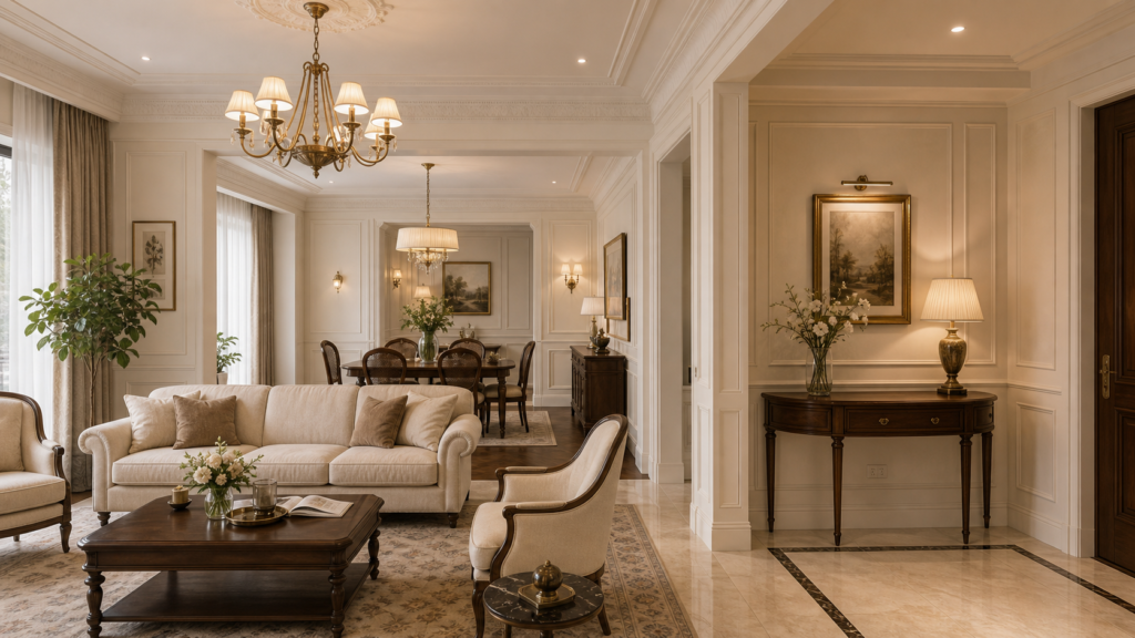 135 sqm Classical Interior Design: How to Make It Elegant, Not Heavy