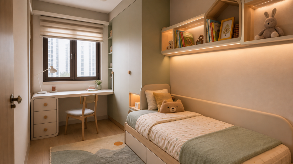 5 sqm Children Room Design: Safety, Storage and Growing Needs