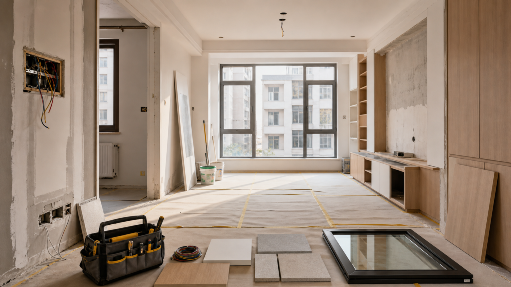 70 sqm Old Home Renovation: Hidden Work, Light Colors and Kitchen Updates