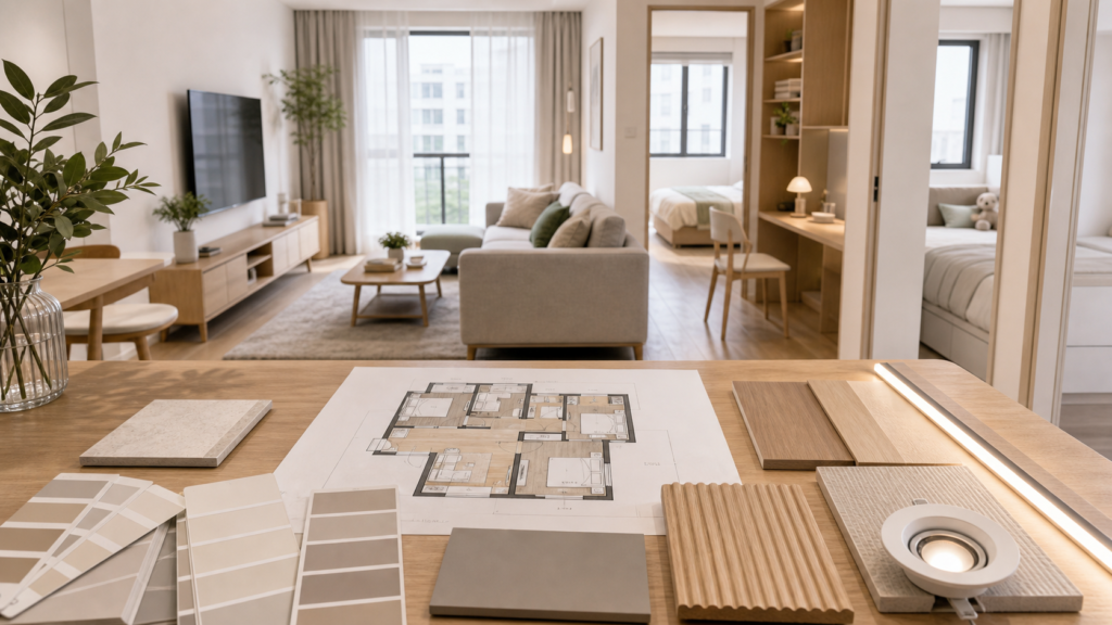 75 sqm Three-Bedroom One-Living-Room Renovation: Layout and Decoration Principles