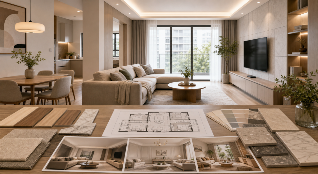 77 sqm Renovation Styles: Living Room Layout and Practical Design Tips