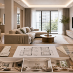 HOMESEE-Decor 77 sqm renovation style living room cover for interior materials sourcing and project design