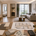 HOMESEE-Decor 80 sqm three bedroom two living room cover for interior materials sourcing and project design