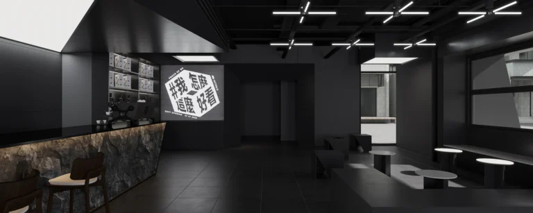 HOMESEE Black Mixed-Use Fashion Store Commercial Interior Design