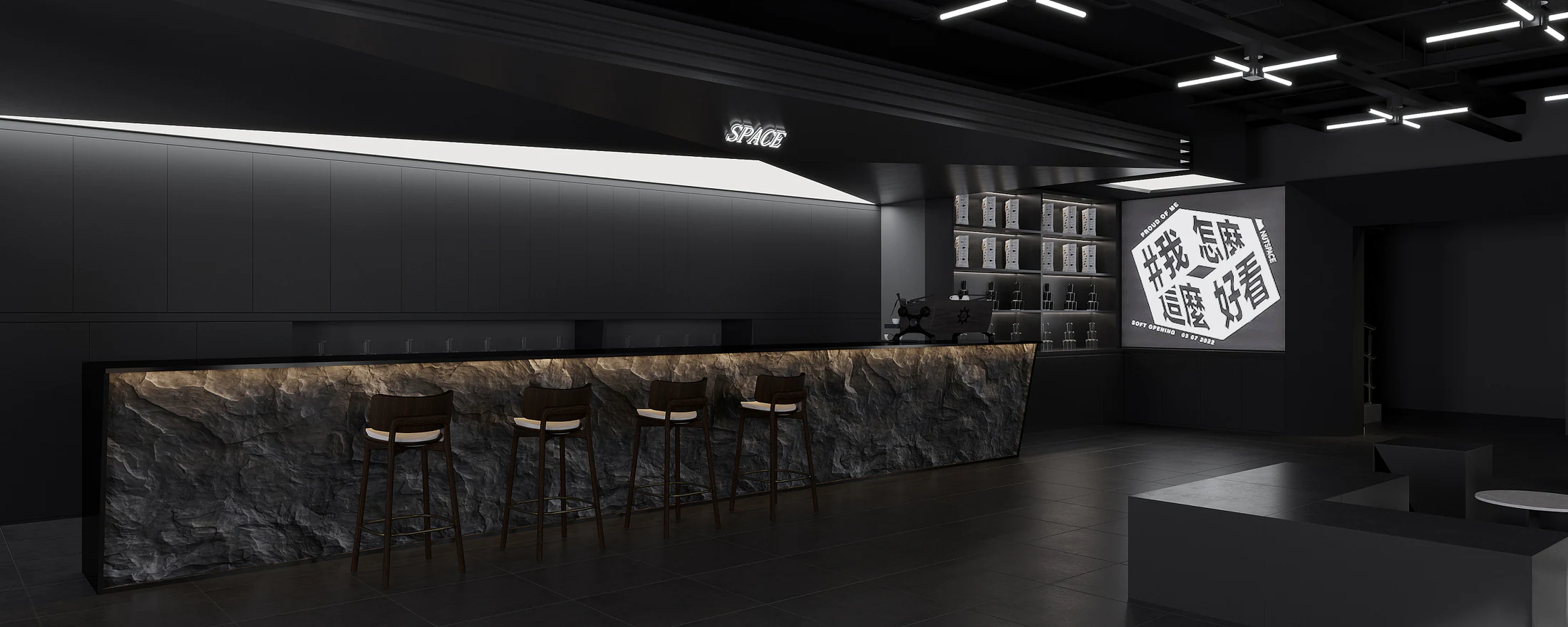 HOMESEE Black Mixed-Use Fashion Store Commercial Interior Design commercial interior case image 02