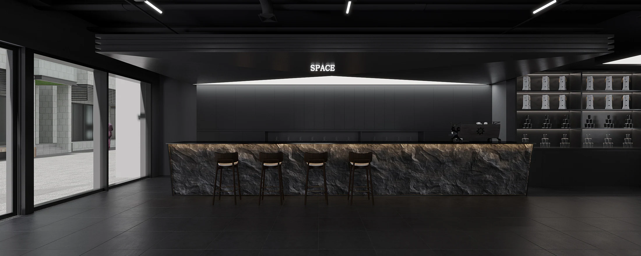 HOMESEE Black Mixed-Use Fashion Store Commercial Interior Design commercial interior case image 03