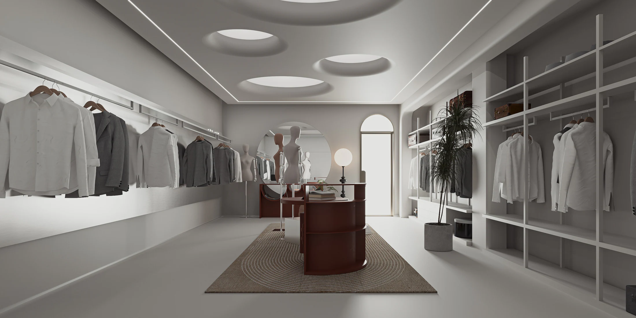 HOMESEE Gray Tone Fashion Store Commercial Interior Design commercial interior case image 03