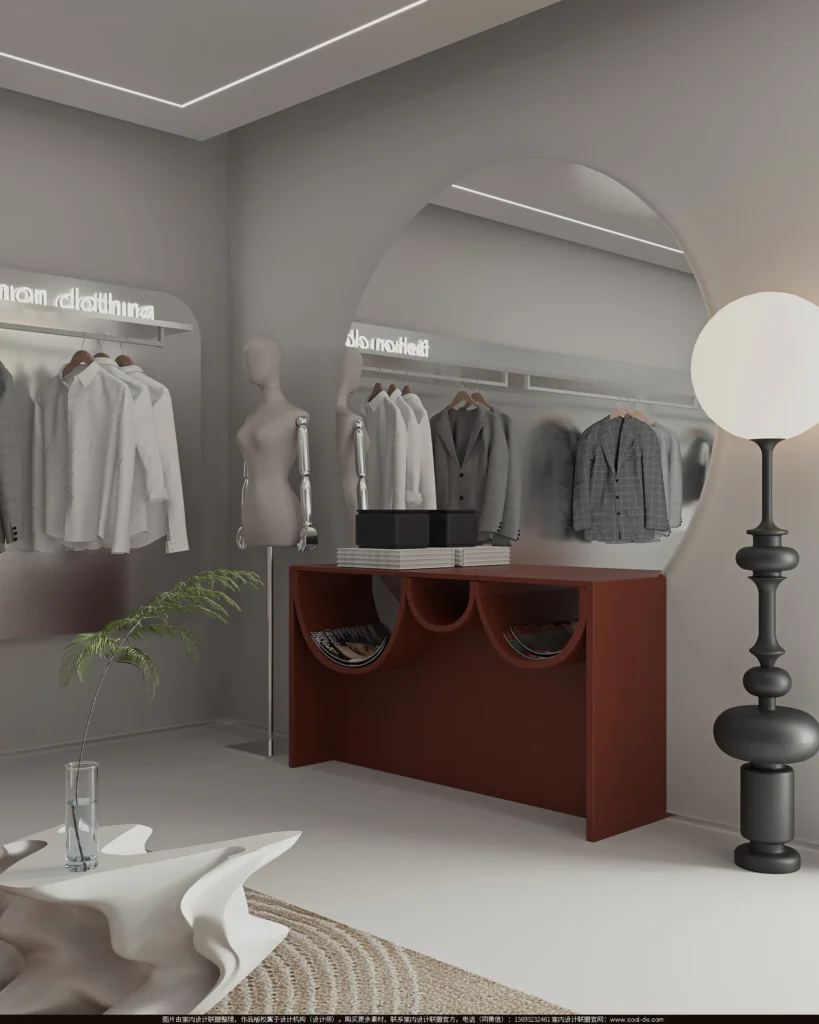 HOMESEE Gray Tone Fashion Store Commercial Interior Design commercial interior case image 04