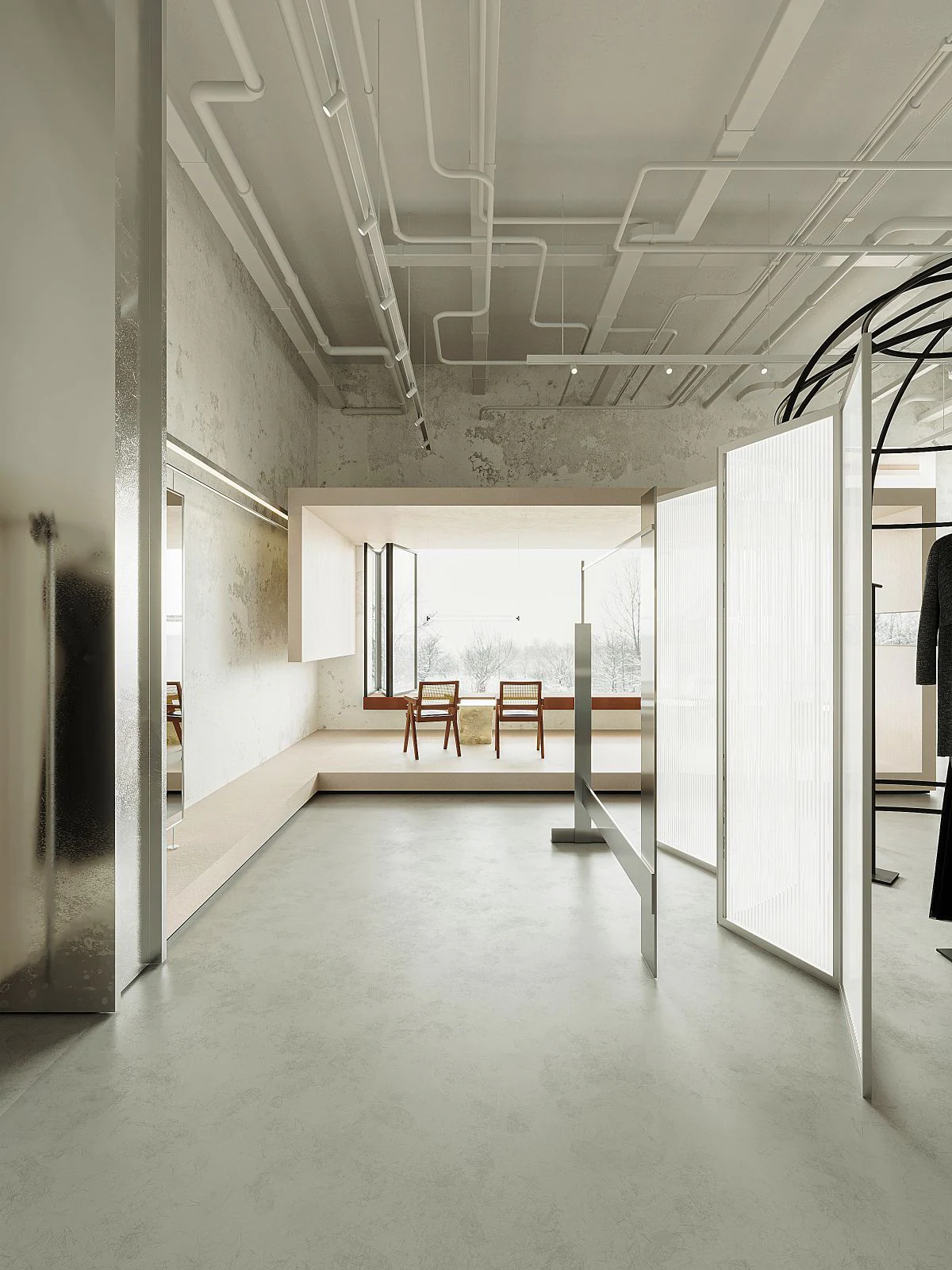 HOMESEE Minimalist Industrial Fashion Store Commercial Interior Design commercial interior case image 03