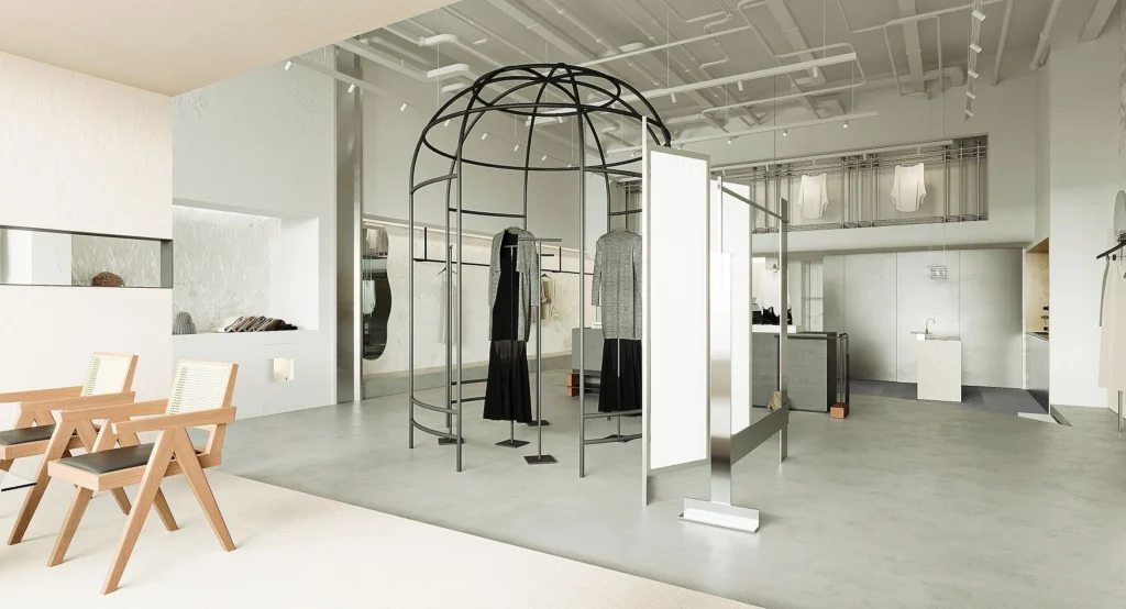 HOMESEE Minimalist Industrial Fashion Store Commercial Interior Design commercial interior case image 04