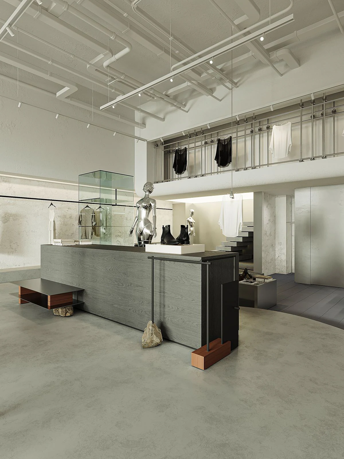 HOMESEE Minimalist Industrial Fashion Store Commercial Interior Design commercial interior case image 05