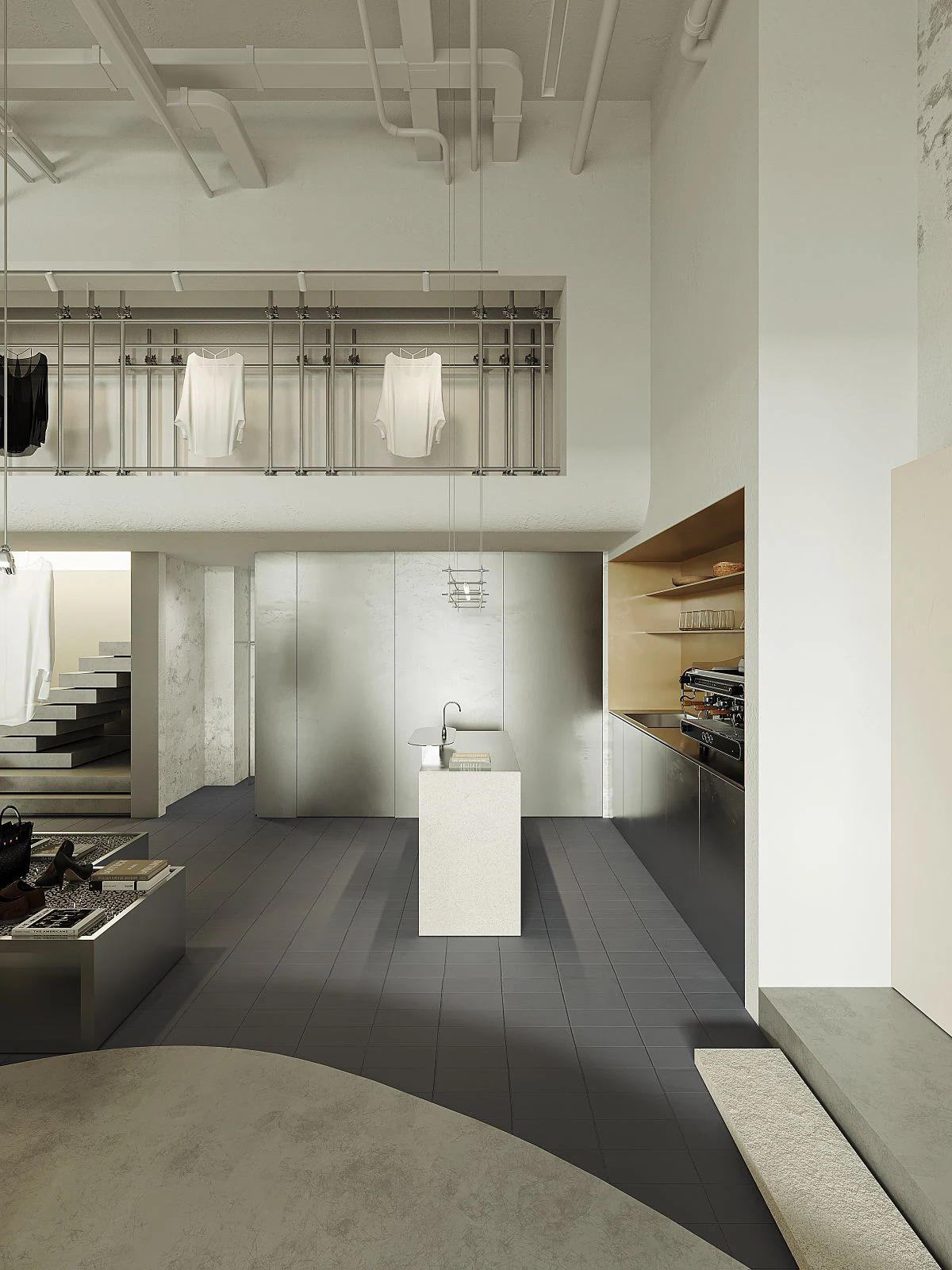 HOMESEE Minimalist Industrial Fashion Store Commercial Interior Design commercial interior case image 06