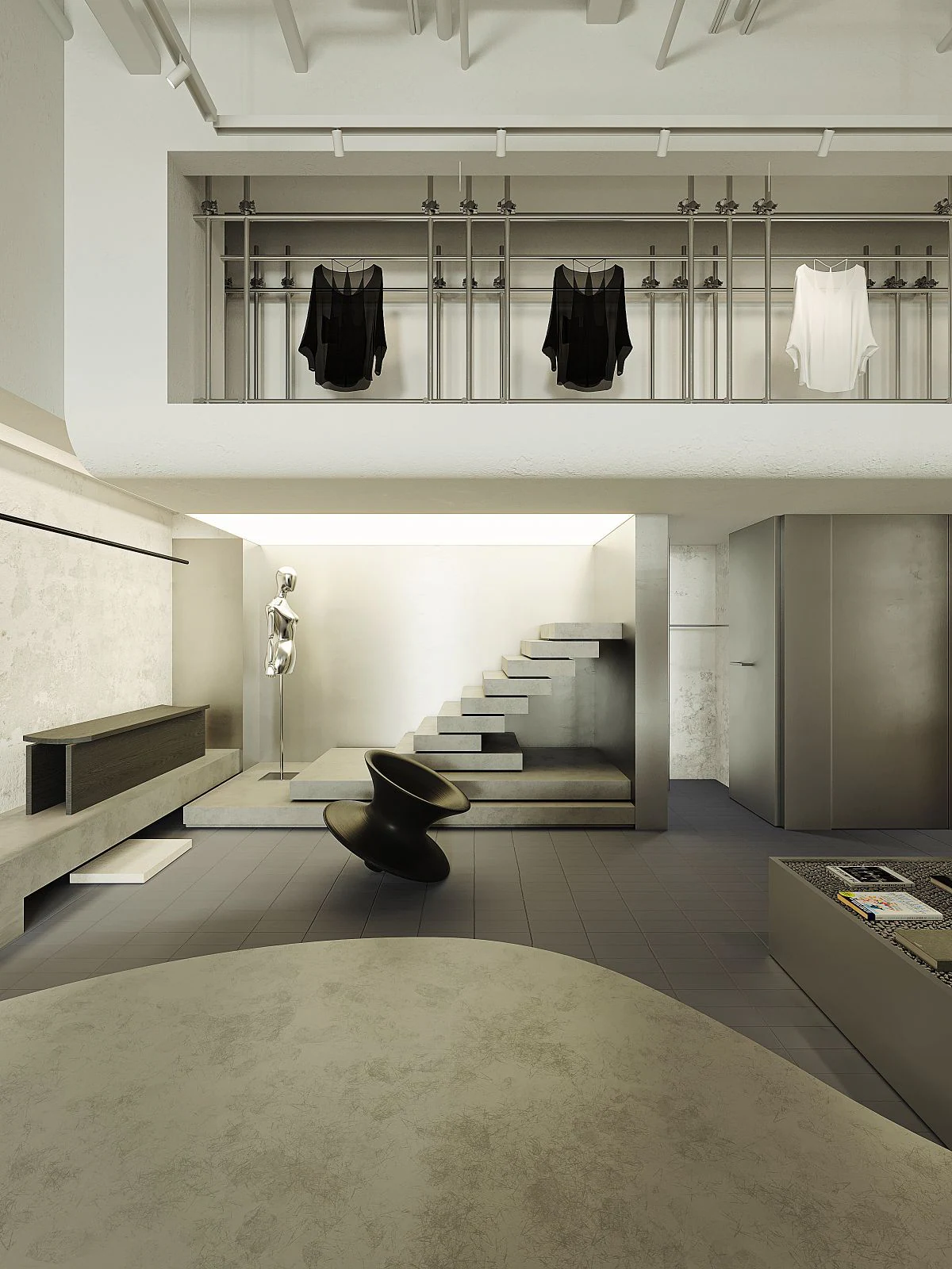 HOMESEE Minimalist Industrial Fashion Store Commercial Interior Design commercial interior case image 07