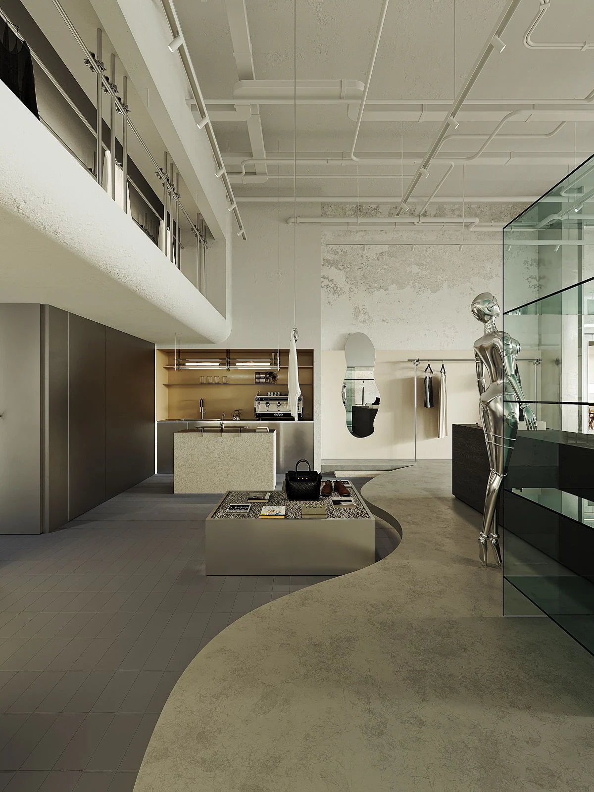 HOMESEE Minimalist Industrial Fashion Store Commercial Interior Design commercial interior case image 08