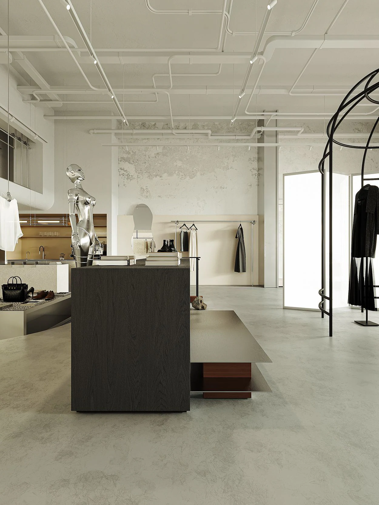 HOMESEE Minimalist Industrial Fashion Store Commercial Interior Design commercial interior case image 09