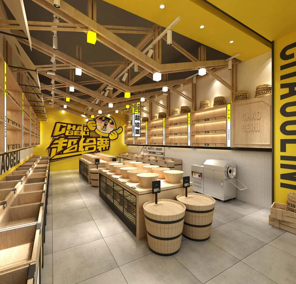 HOMESEE Chaogei Li Chestnut Nut Store Commercial Interior Design commercial interior case image 05