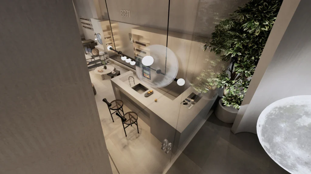 HOMESEE 8891 Aesthetic Salon Commercial Interior Design commercial interior case image 10