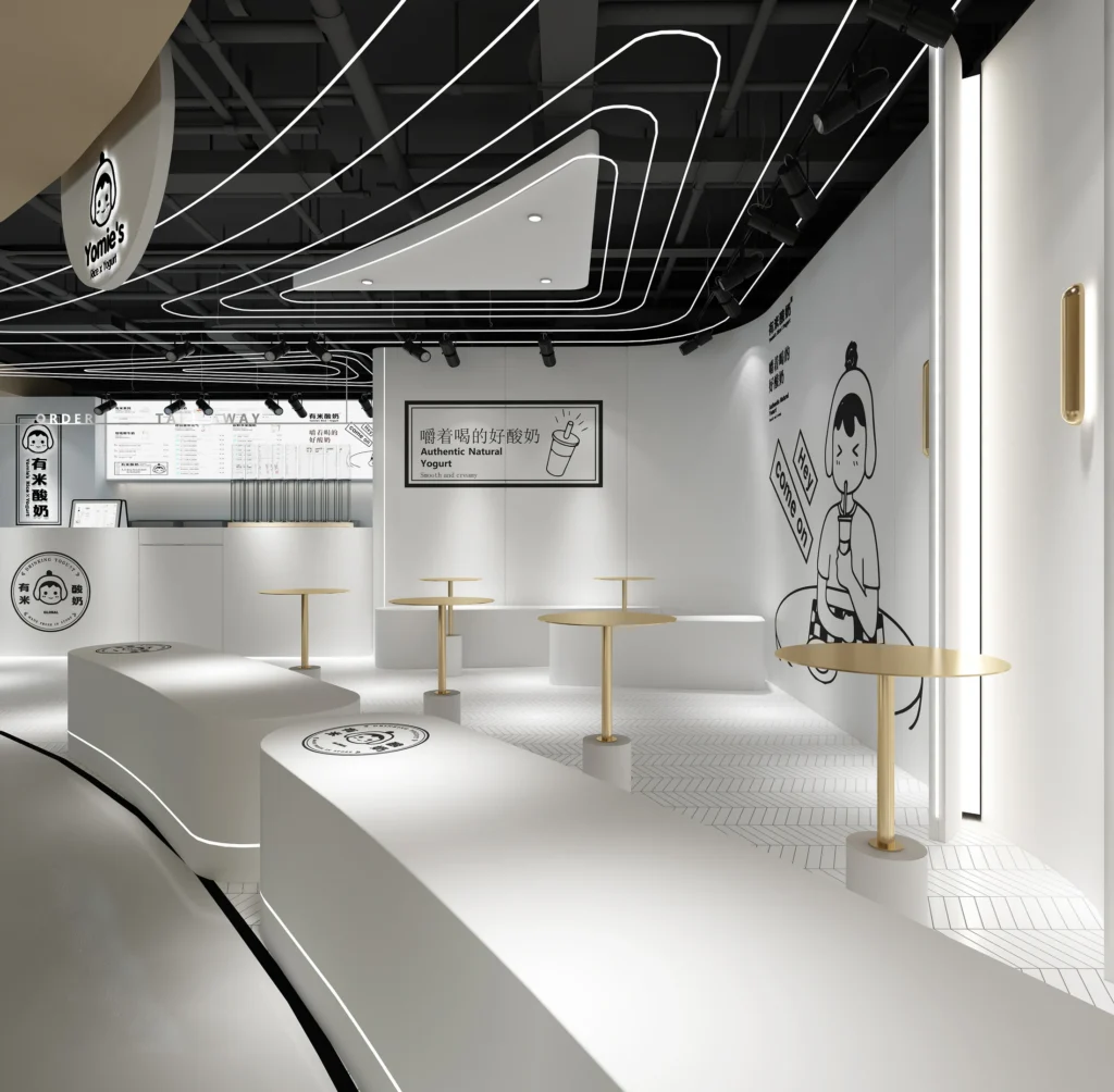HOMESEE Youmi Yogurt Shop Commercial Interior Design commercial interior case image 03
