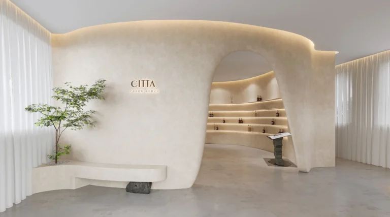 HOMESEE CITTA Wood Tone Library Commercial Interior Design
