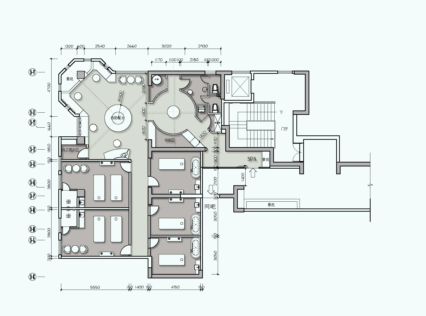 HOMESEE Kunming Rushi Yijing SPA Commercial Interior Design commercial interior case image 09