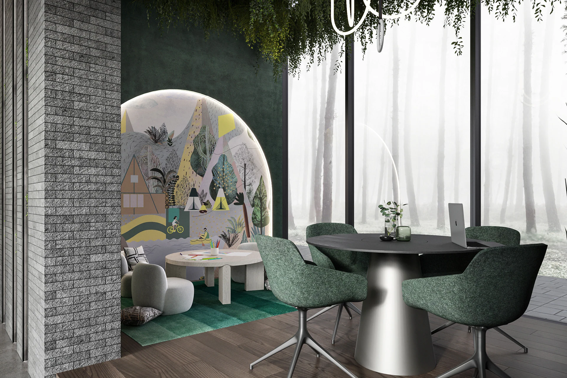 HOMESEE Urman City Open Office Interior Design office interior case image 10