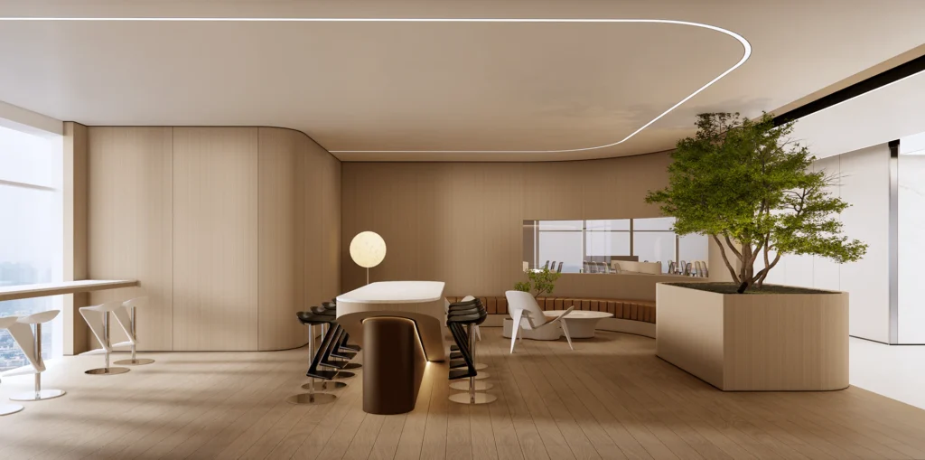 HOMESEE Fluid Office Workspace Interior Design office interior case image 03