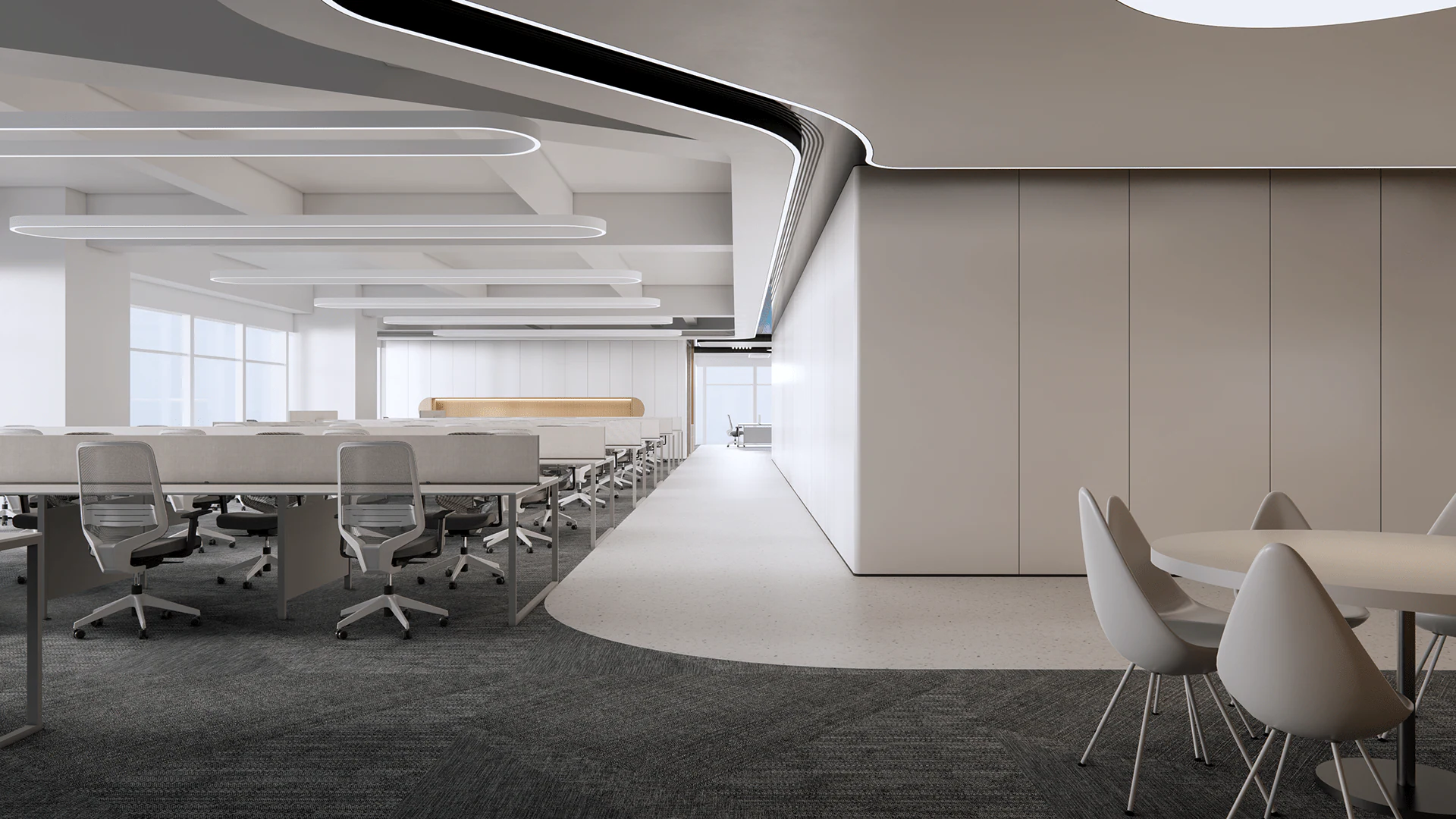 HOMESEE Fluid Office Workspace Interior Design office interior case image 08
