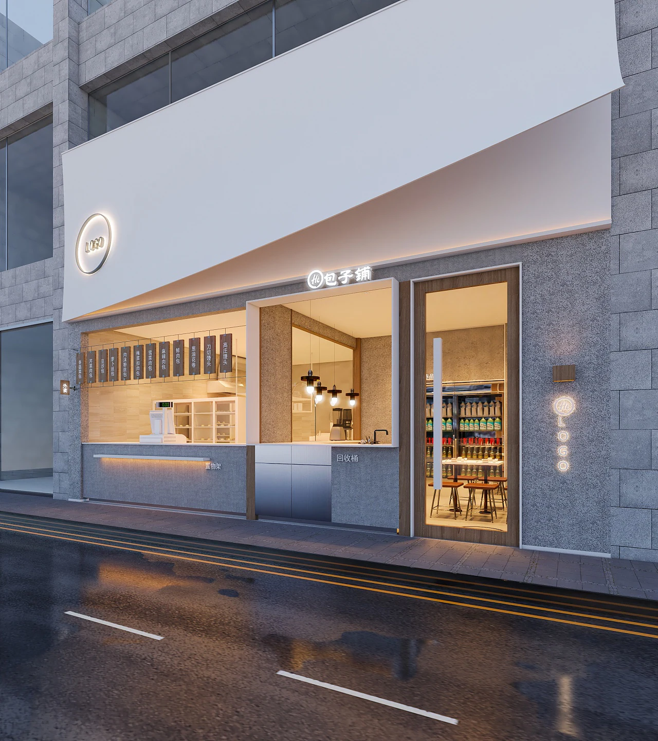 HOMESEE Breakfast Bun Shop Interior Design restaurant interior case image 02