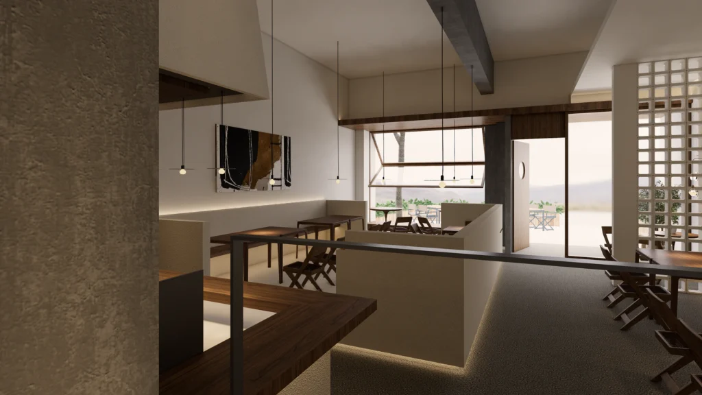 HOMESEE 180 sqm Dining Bar Interior Design restaurant interior case image 02