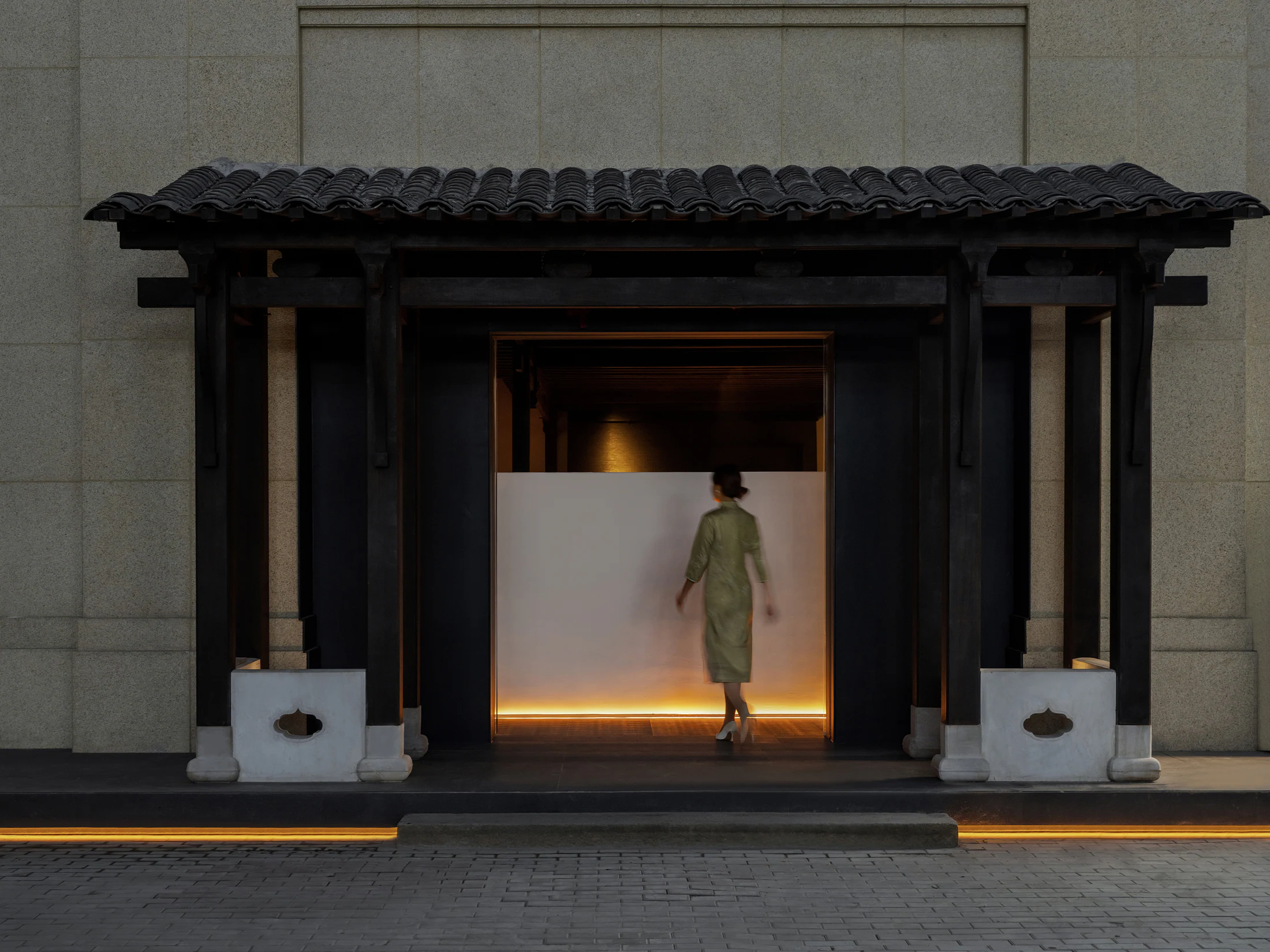HOMESEE Qingyue Pavilion Teahouse Interior Design restaurant interior case image 02