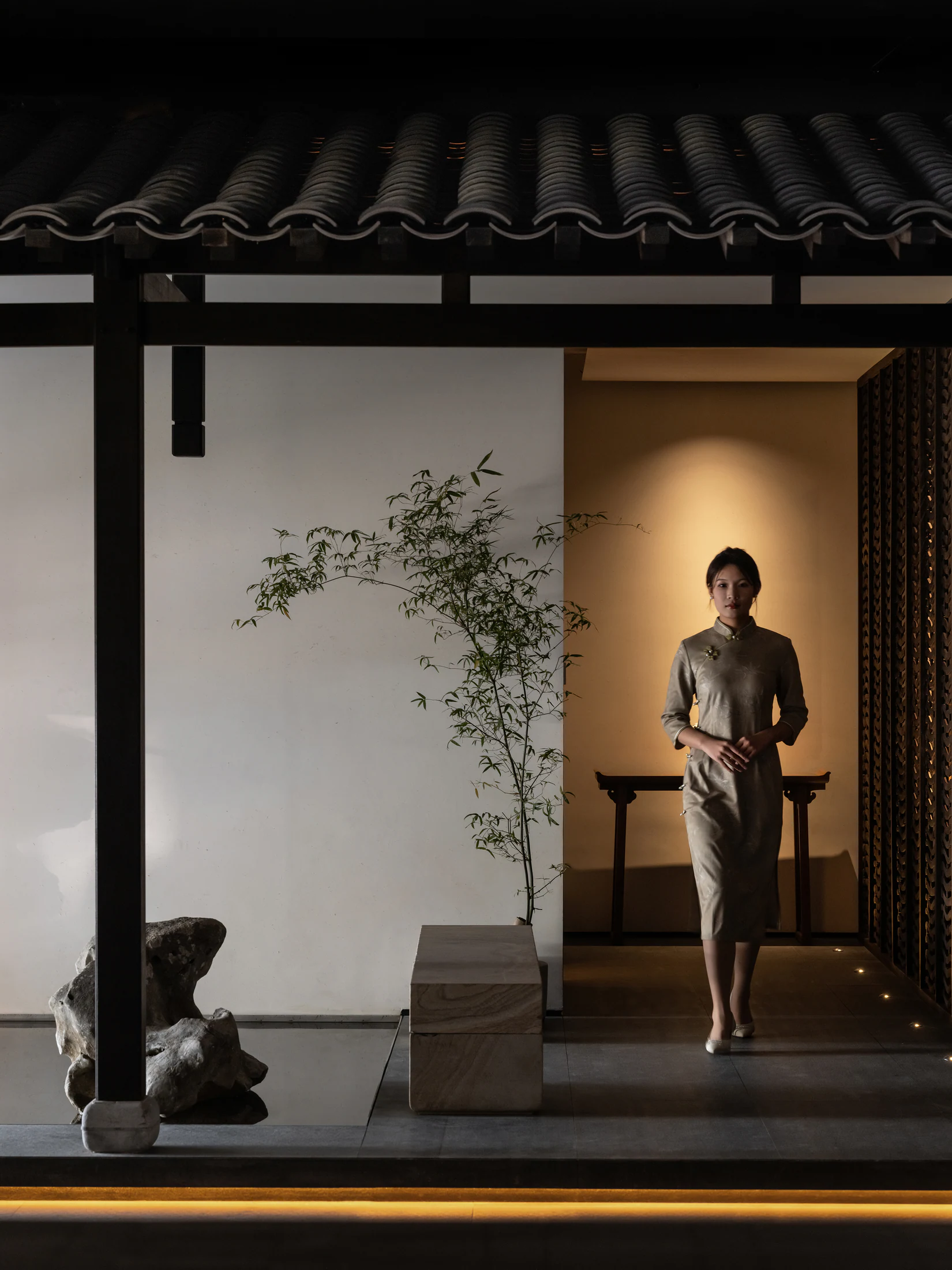 HOMESEE Qingyue Pavilion Teahouse Interior Design restaurant interior case image 09