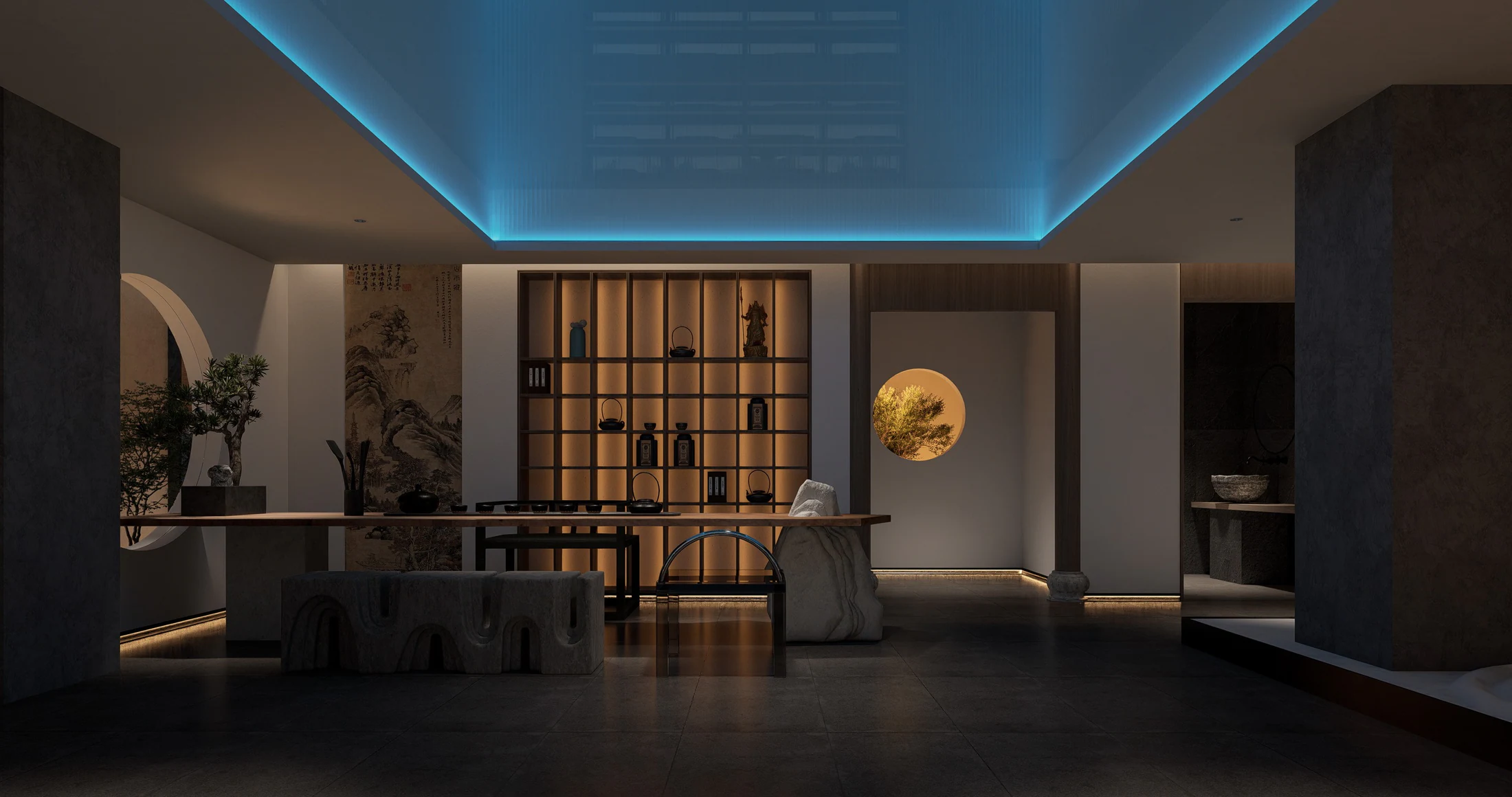 HOMESEE Morning Flower Private Tea Room Interior Design restaurant interior case image 04