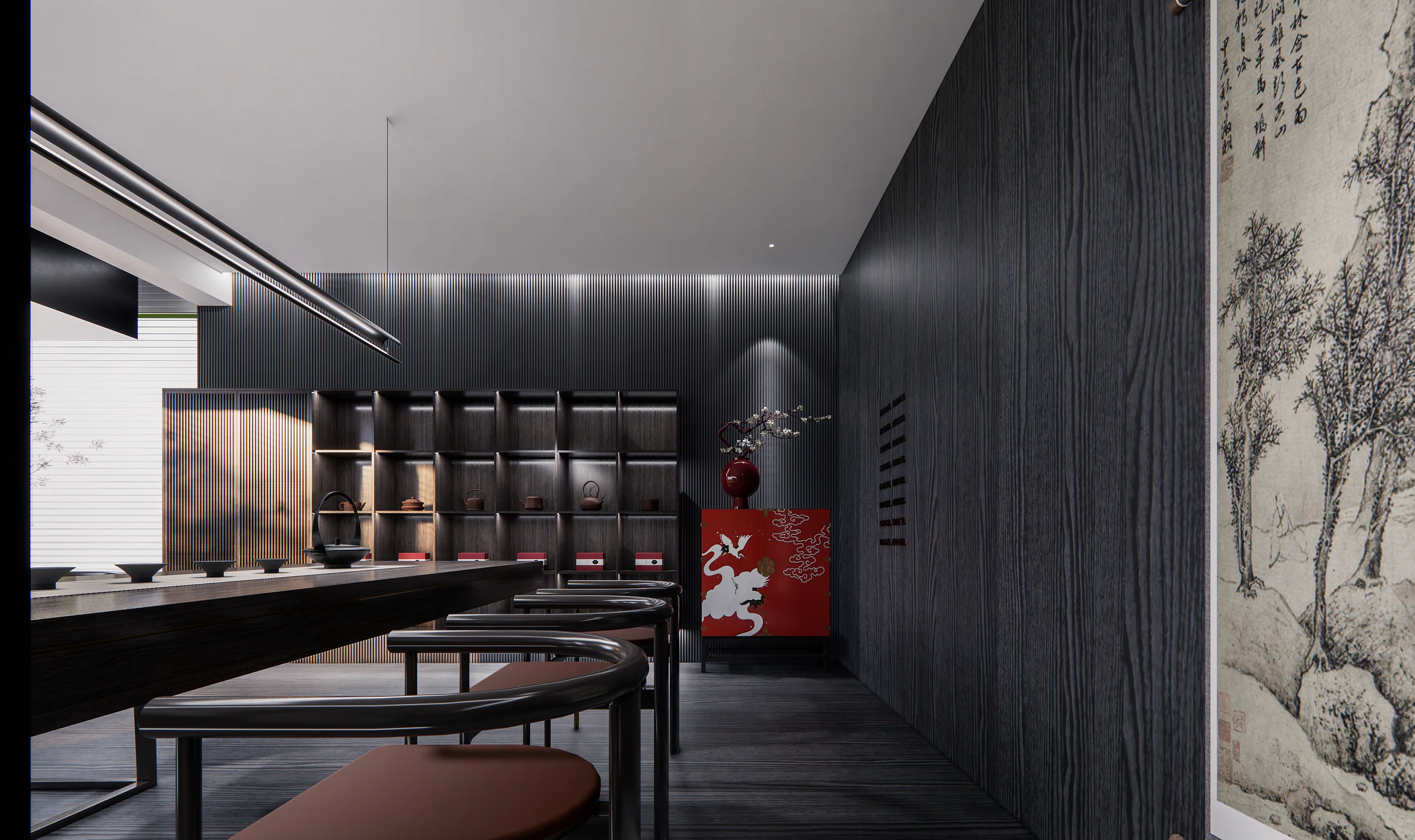 HOMESEE Private Tea Room Renovation Interior Design restaurant interior case image 08