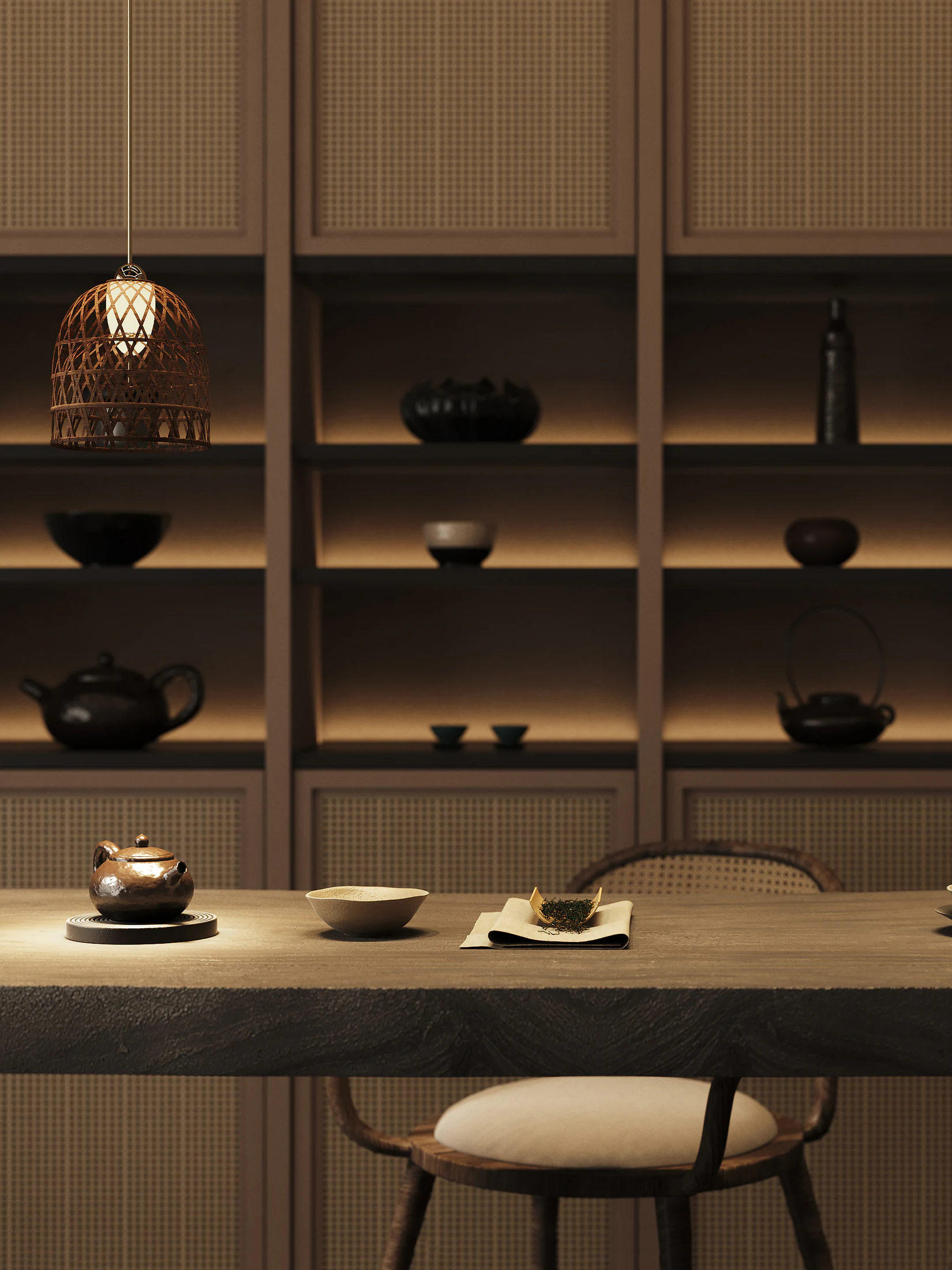 HOMESEE Fujian Youjian Tea Room Interior Design restaurant interior case image 07