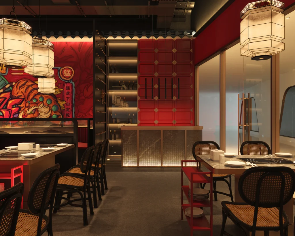 HOMESEE Chinese Trend Hot Pot Restaurant Interior Design