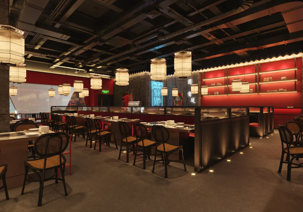 HOMESEE Chinese Trend Hot Pot Restaurant Interior Design restaurant interior case image 02