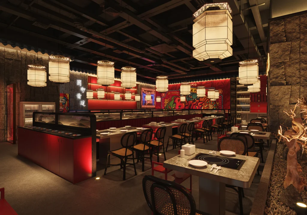 HOMESEE Chinese Trend Hot Pot Restaurant Interior Design restaurant interior case image 03