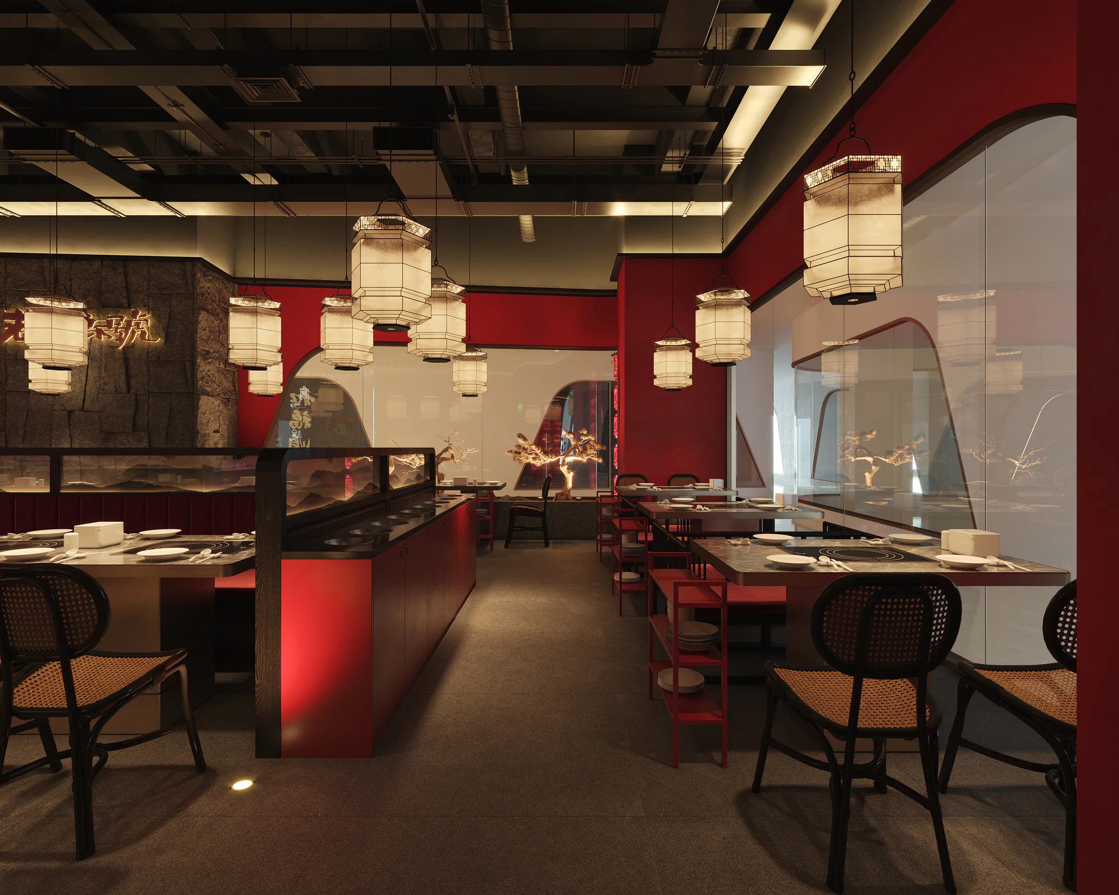 HOMESEE Chinese Trend Hot Pot Restaurant Interior Design restaurant interior case image 04