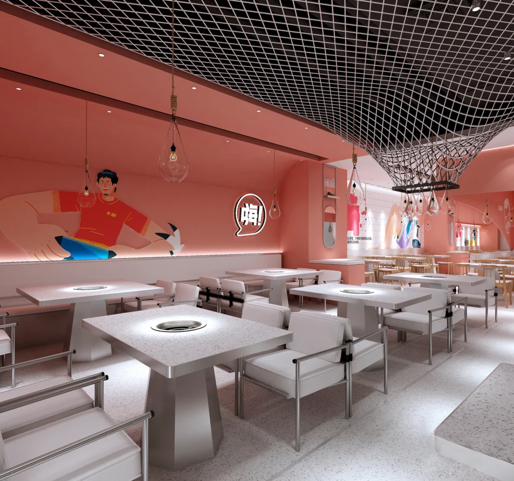 HOMESEE Seafood Hot Pot Station Restaurant Interior Design restaurant interior case image 07