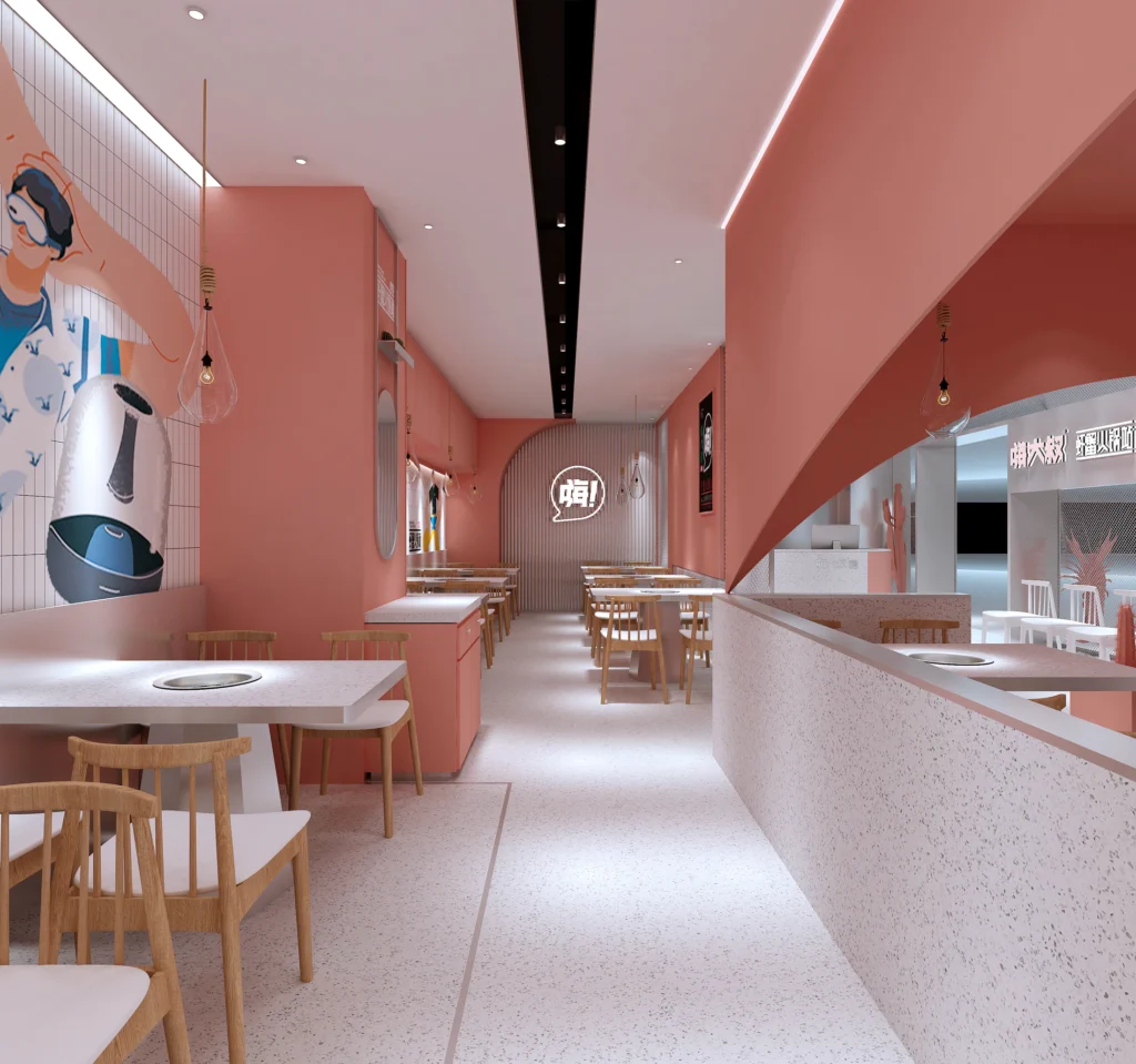 HOMESEE Seafood Hot Pot Station Restaurant Interior Design restaurant interior case image 09