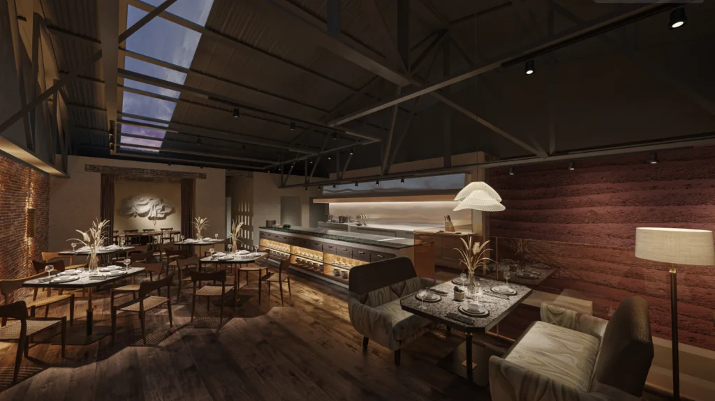HOMESEE Dark Tone Cafe And Dessert Shop Interior Design restaurant interior case image 04