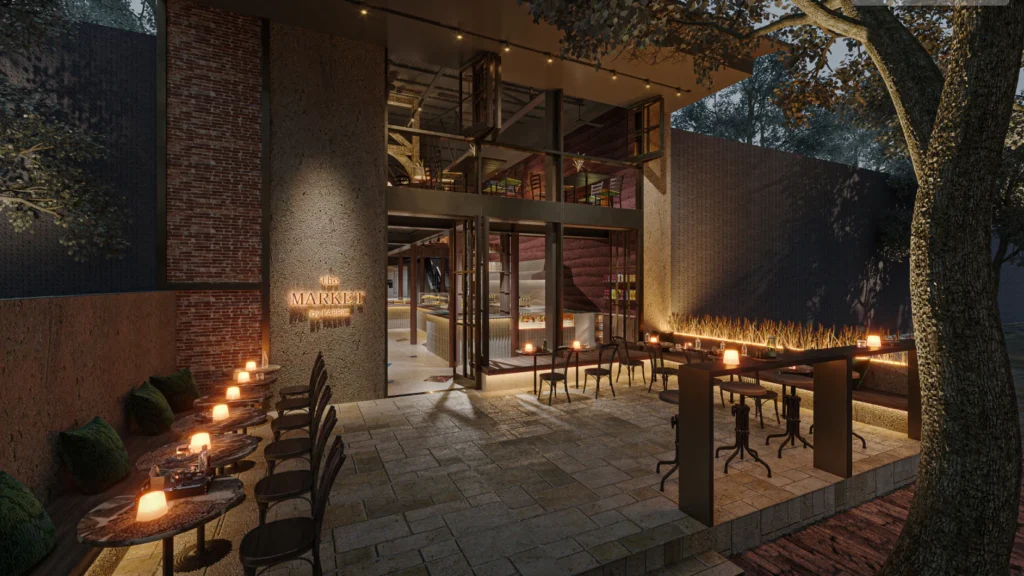 HOMESEE Dark Tone Cafe And Dessert Shop Interior Design restaurant interior case image 06