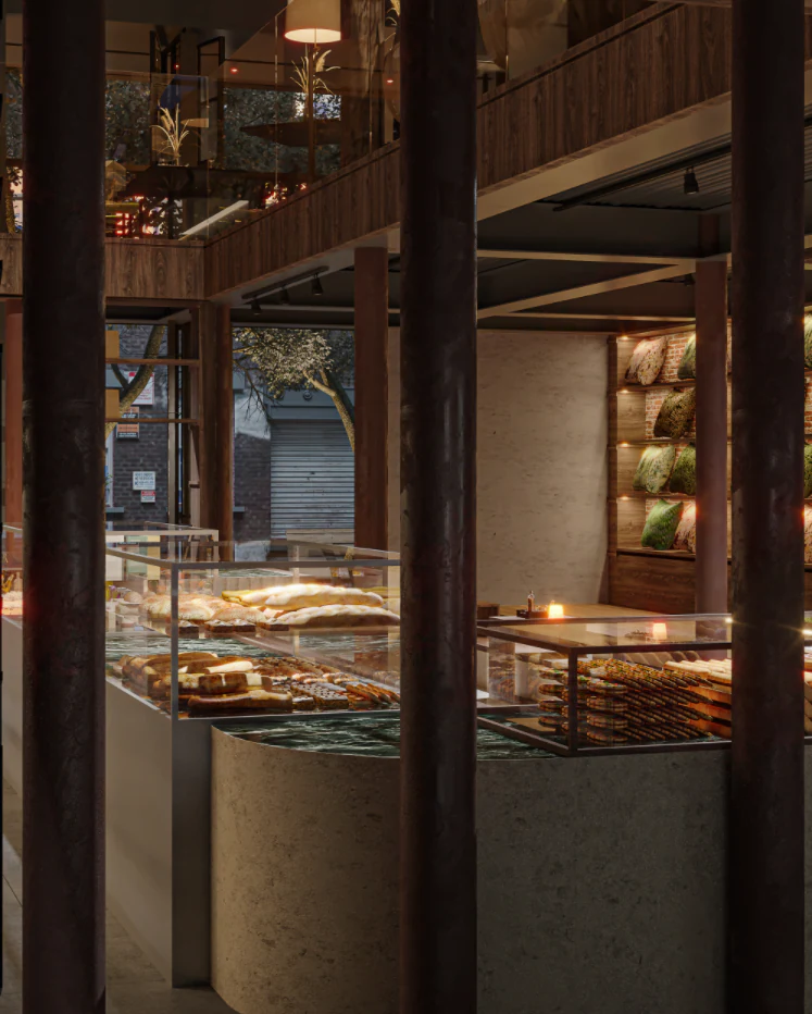 HOMESEE Dark Tone Cafe And Dessert Shop Interior Design restaurant interior case image 09