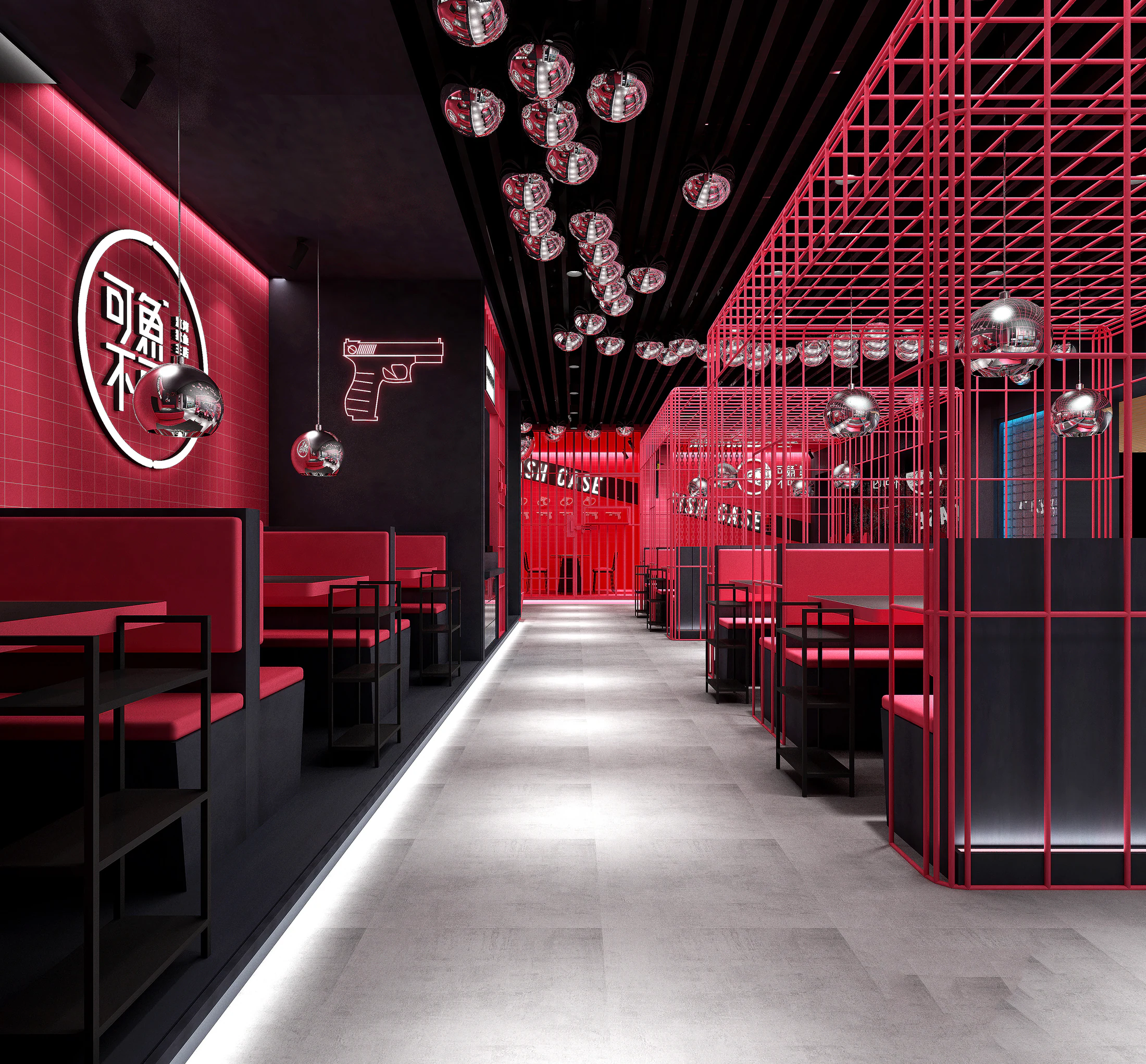 HOMESEE Prison Theme Grilled Fish Restaurant Interior Design restaurant interior case image 06