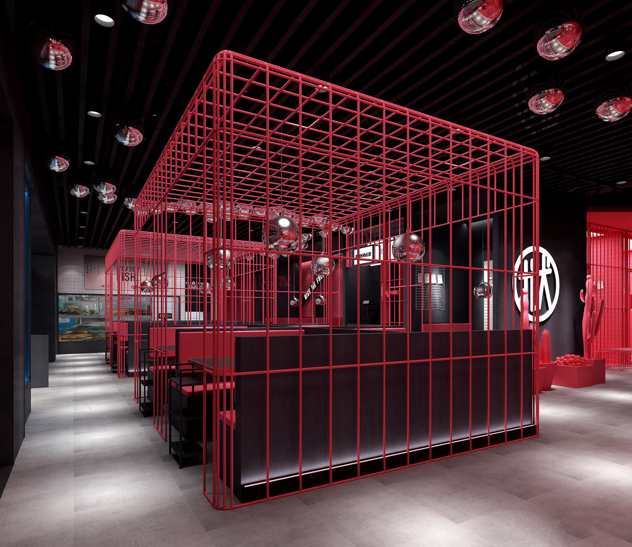 HOMESEE Prison Theme Grilled Fish Restaurant Interior Design restaurant interior case image 07