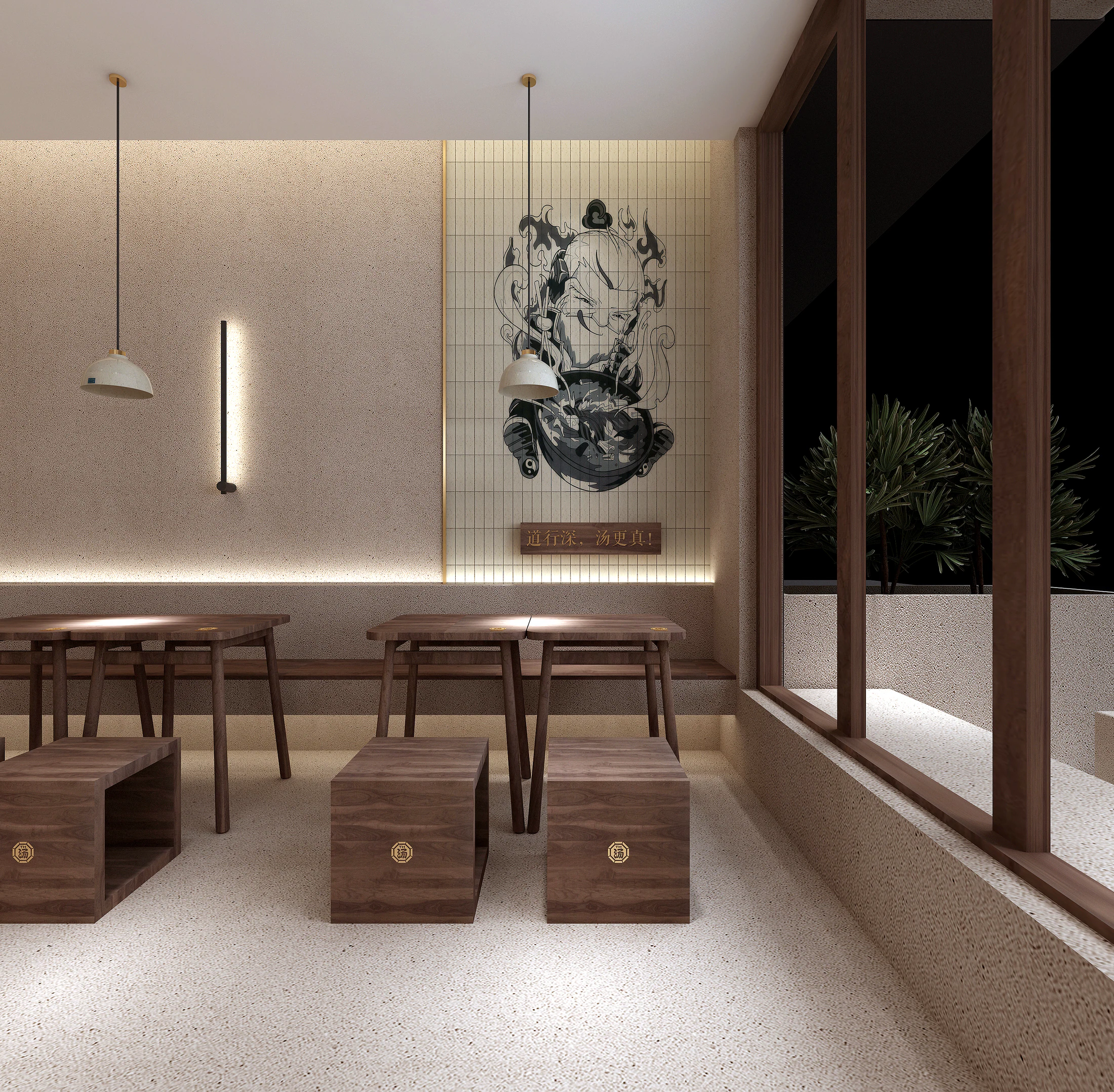 HOMESEE Chicken Blood Soup Fast Casual Restaurant Interior Design restaurant interior case image 05