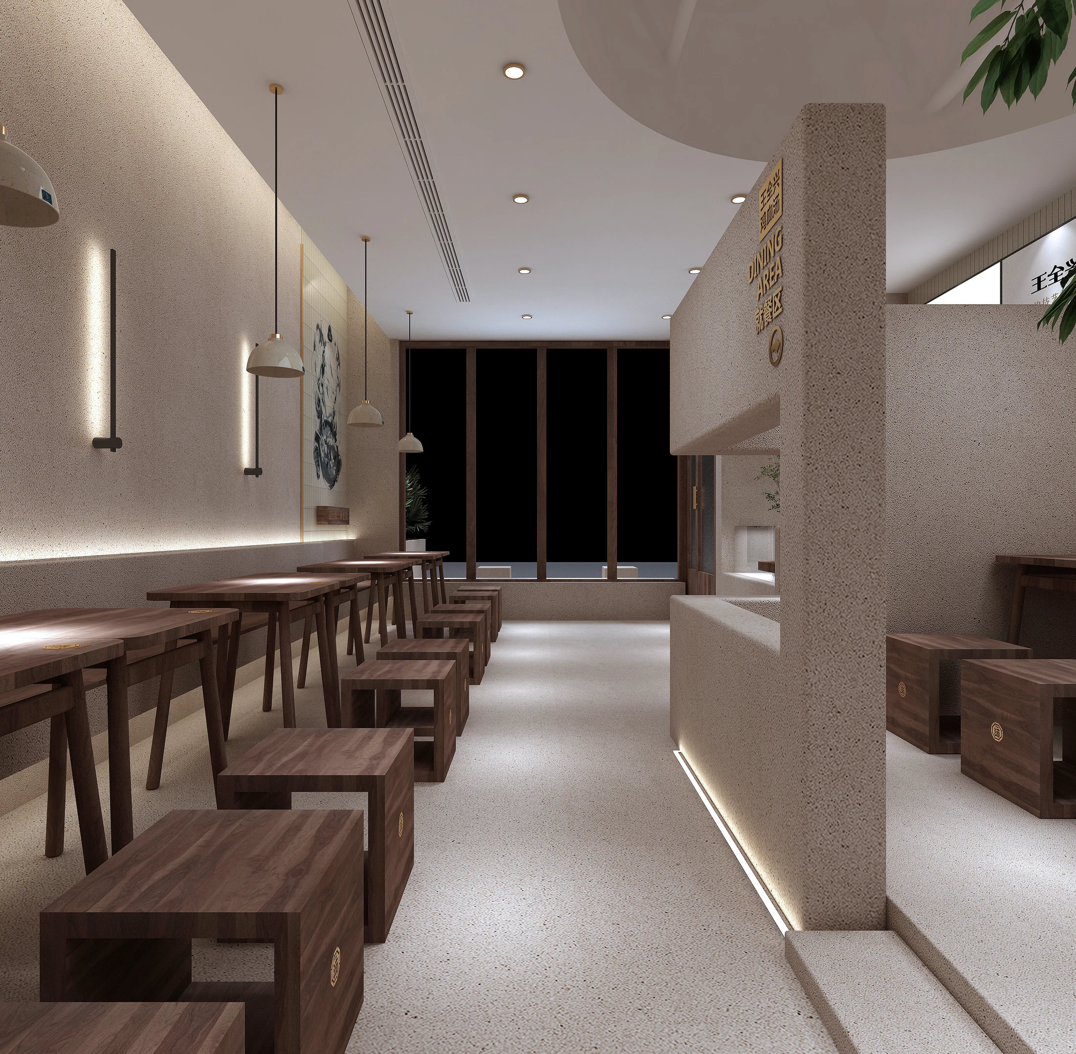 HOMESEE Chicken Blood Soup Fast Casual Restaurant Interior Design restaurant interior case image 10