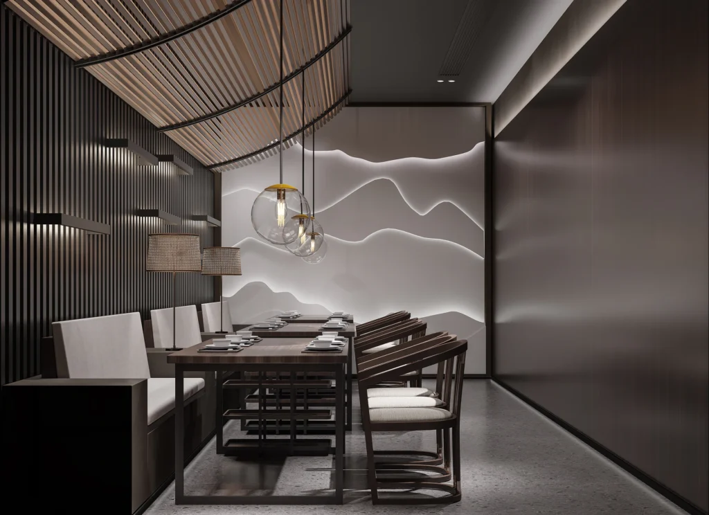 HOMESEE Spatial Shaping Chinese Restaurant Interior Design restaurant interior case image 07